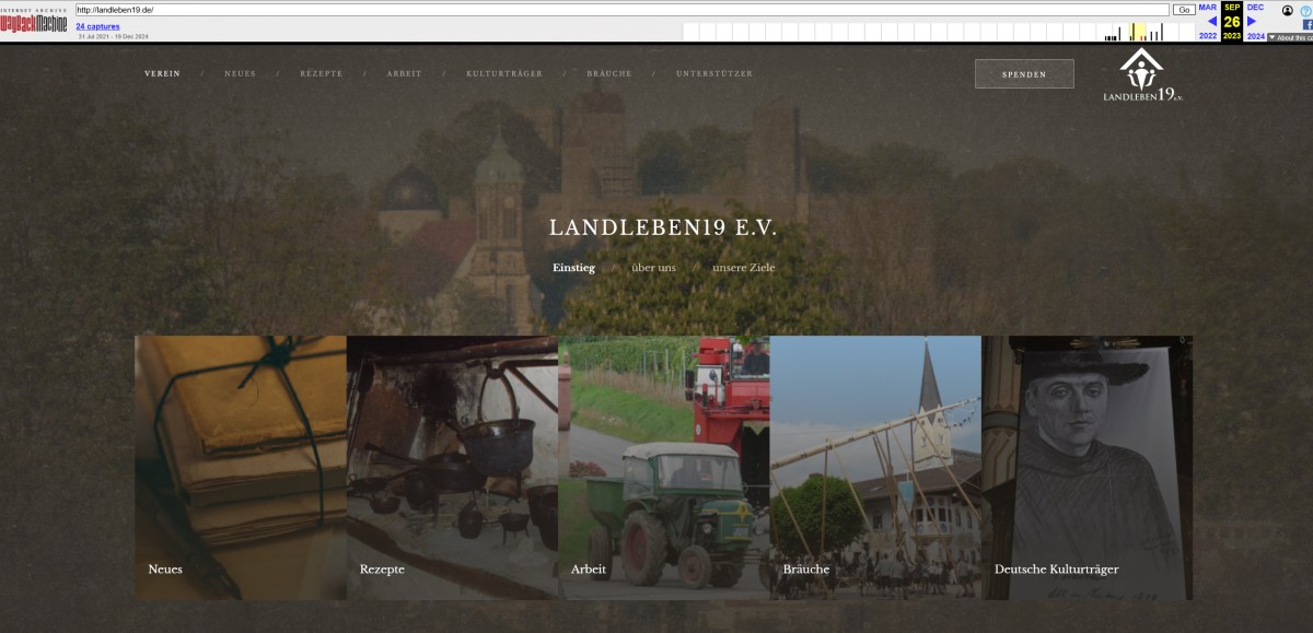 Quelle: 15°Research Achiv / 2023 Screenshot Website
