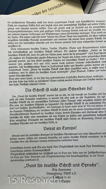 Flyer Deutsche Schrift